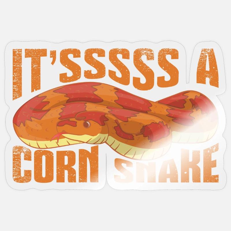 C’est un serpent des blés - Sticker taille S (10 x 10 cm) - brillant transparent