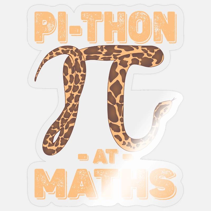 Pi-thon at maths Sticker size S (10 x 10 cm)