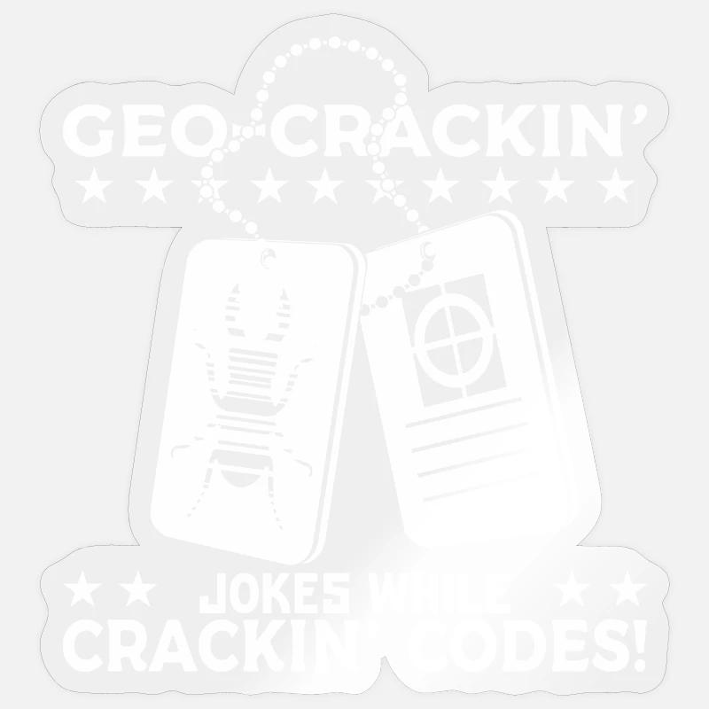 Geo-crackin' jokes while crackin' codes! Sticker size S (10 x 10 cm)