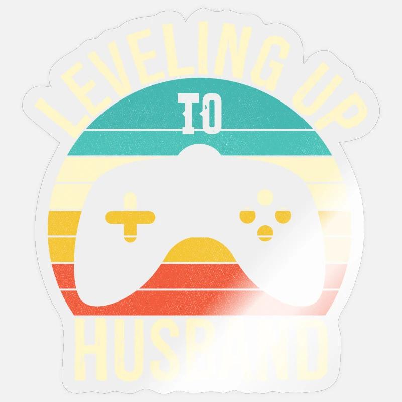 Aufstieg zum Ehemann Sticker Größe S (10 x 10 cm)