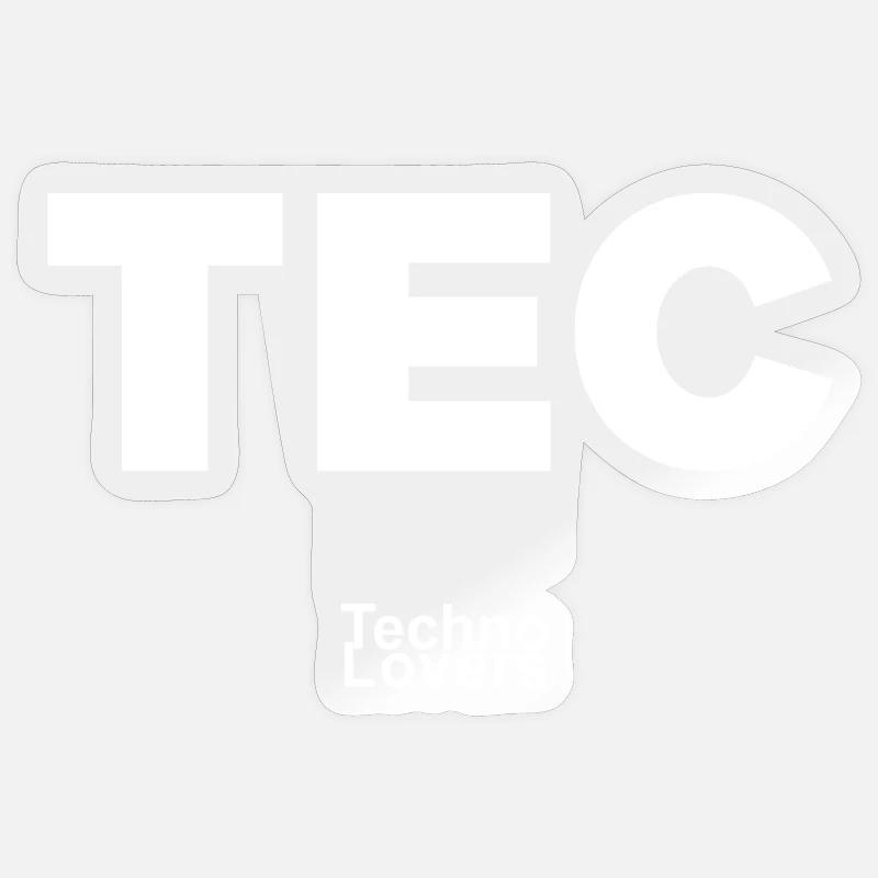 « TEC + ENT = TECHNO » raveware pour les vrais ravers Sticker taille S (10 x 10 cm)