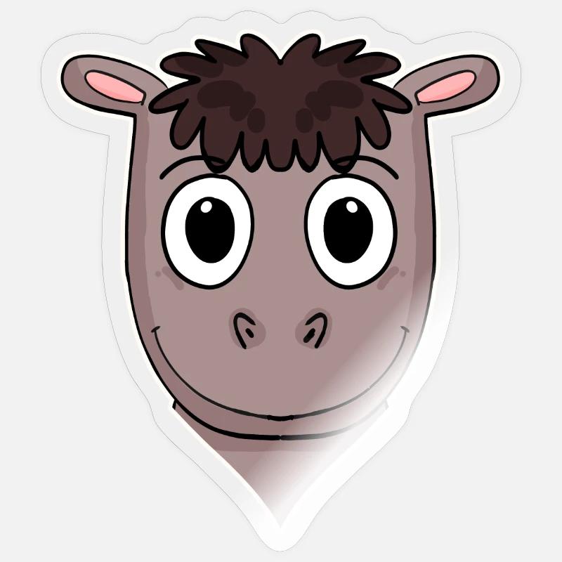 Pferd Tierkopf Tier Kopf - Sticker Größe S (10 x 10 cm) - Transparent glänzend