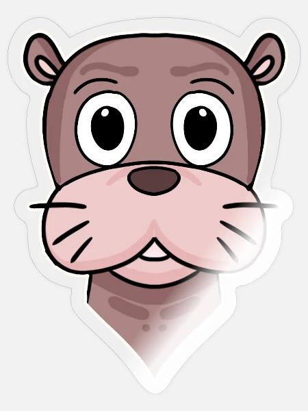 Seelöwe Tierkopf Tier Kopf - Sticker Größe S (10 x 10 cm) - Transparent glänzend
