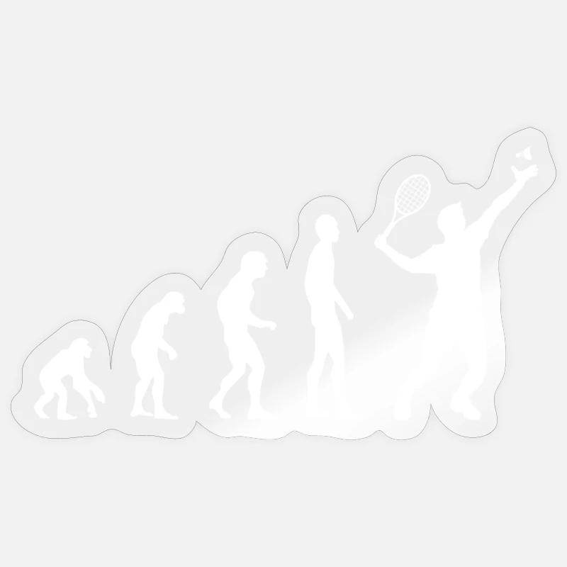 Badminton Evolution Federball - Sticker size S (10 x 10 cm) - transparent glossy
