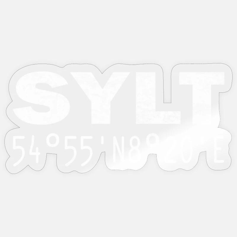 Sylt Coordinates GPS Sticker size S (10 x 10 cm)