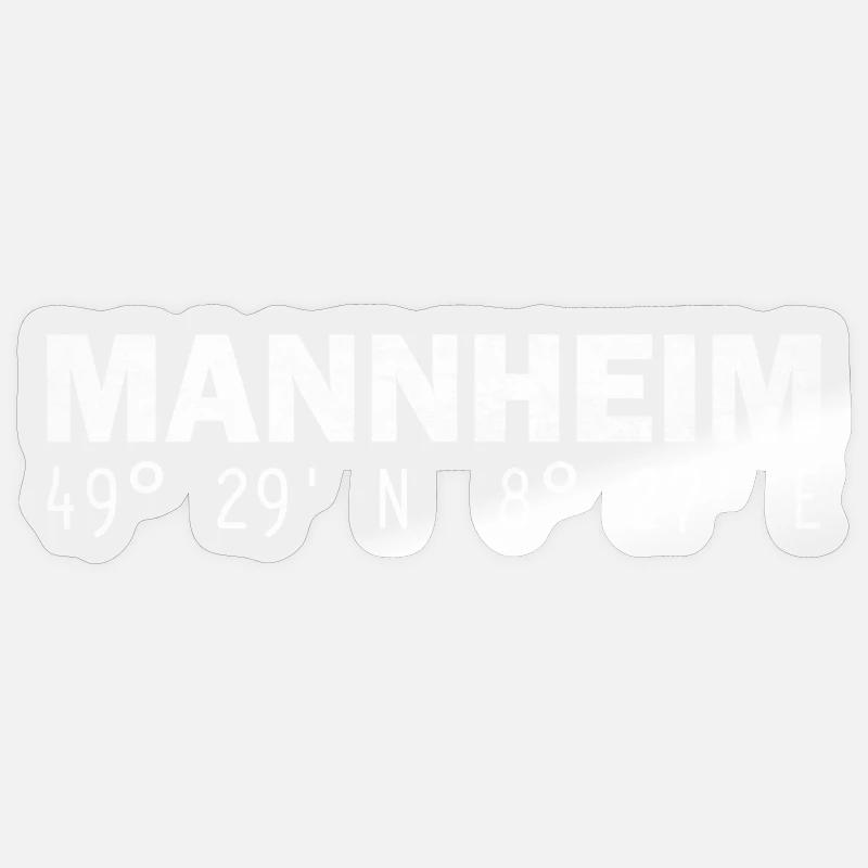 Mannheim Coordinates GPS Sticker size S (10 x 10 cm)