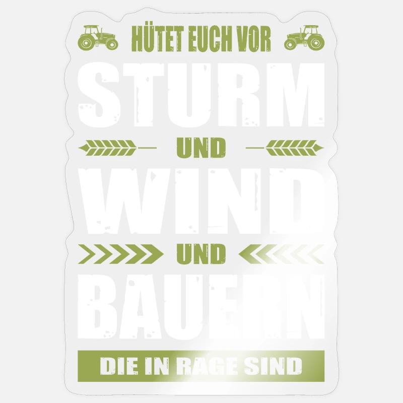 Bauernprotest Bauerndemo Bauer Landwirt Demo - Sticker Größe S (10 x 10 cm) - Transparent glänzend