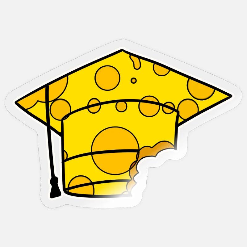 Studium Abschluss Absolventenkappe - Sticker Größe S (10 x 10 cm) - Transparent glänzend