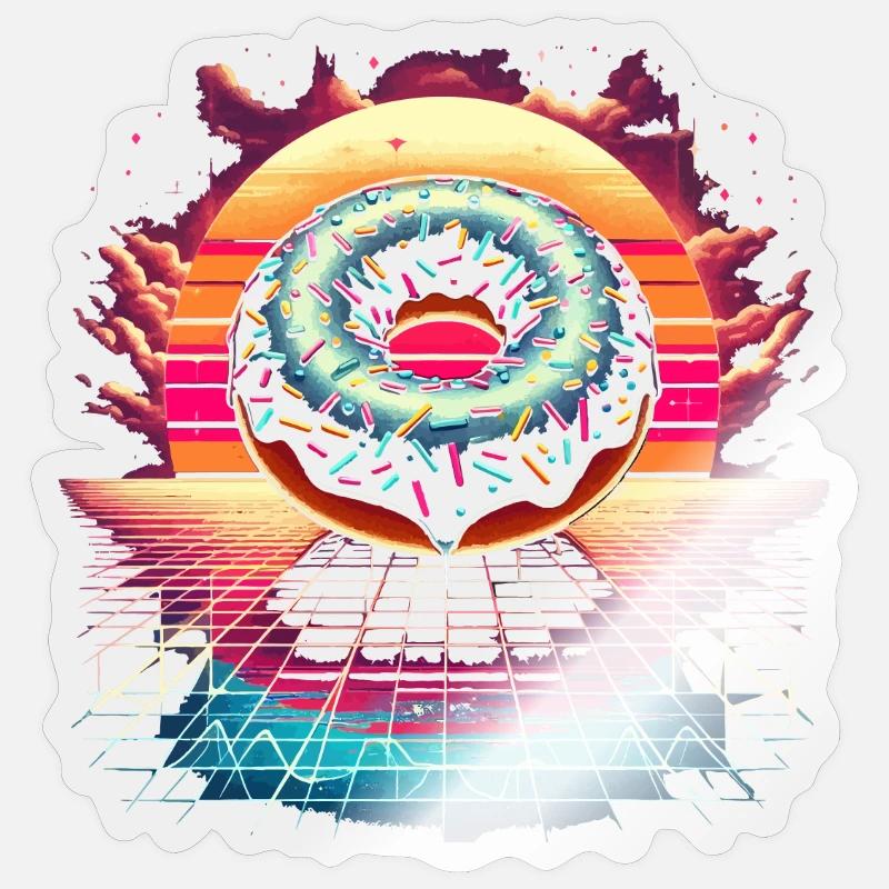 Süßer Donut - Das perfekte Geschenk Sticker Größe S (10 x 10 cm)