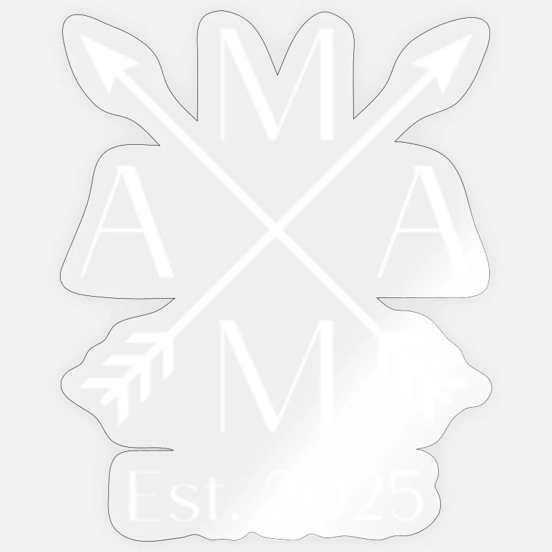 Mama est. 2025 Mutter 2025 endlich Mama 2025 - Sticker Größe S (10 x 10 cm) - Transparent glänzend