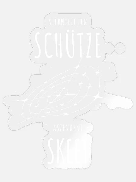 Sternzeichen Schütze Aszendent Skeet - Sticker Größe S (10 x 10 cm) - Transparent glänzend