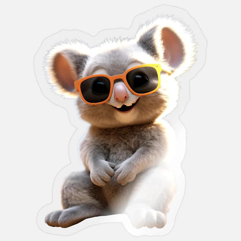 Koala Australie Koalas Koala Ours Mignon Koala Ours - Sticker taille S (10 x 10 cm) - brillant transparent