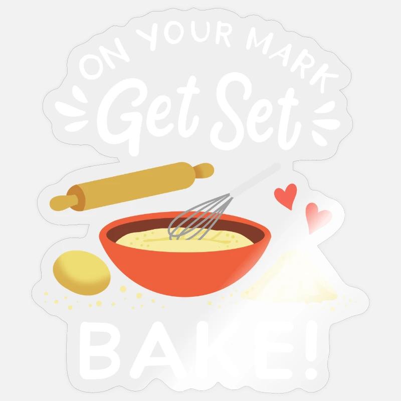 Backen Bäcker Hobbybäcker Sticker Größe S (10 x 10 cm)