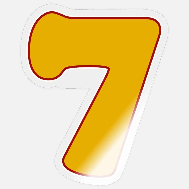 7 - Sticker Größe S (10 x 10 cm) - Transparent glänzend