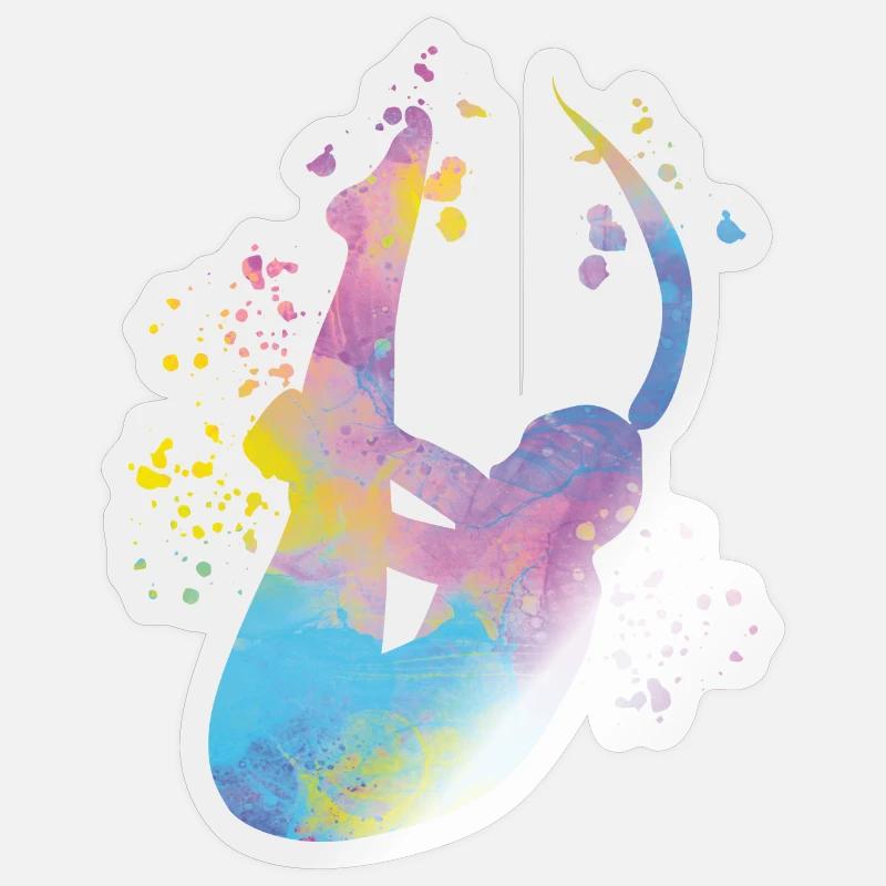 Turmspringen Synchronspringen Kunstspringen - Sticker Größe S (10 x 10 cm) - Transparent glänzend