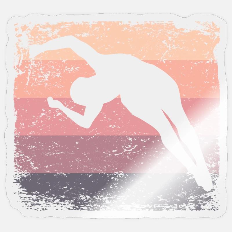 Synchronisierter Wassertaucher High Diver - Sticker Größe S (10 x 10 cm) - Transparent glänzend