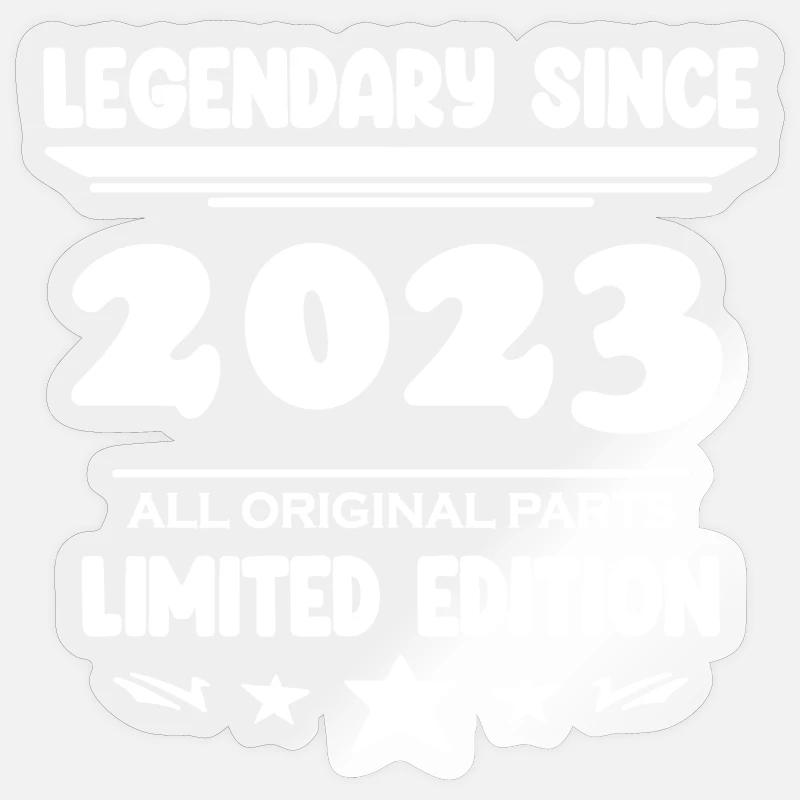 2023 - Année 2023 - Année 2023 - Sticker taille S (10 x 10 cm) - brillant transparent