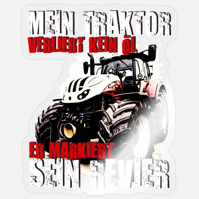 Steyr Tractor Saying - Sticker size S (10 x 10 cm) - transparent glossy