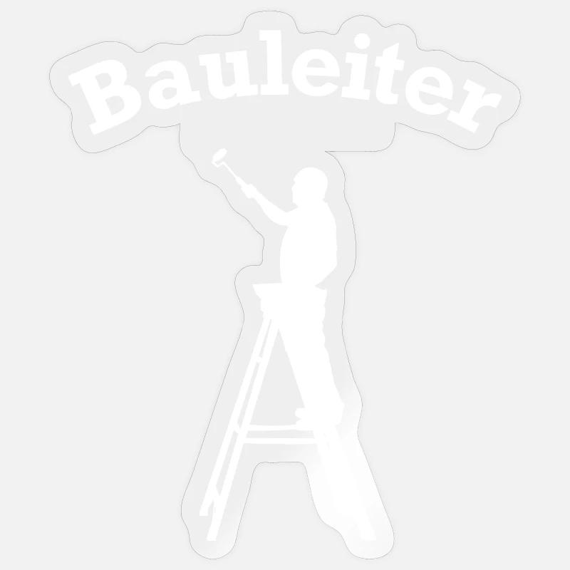 Funny Construction Manager Head Construction Site Design Sticker size S (10 x 10 cm)