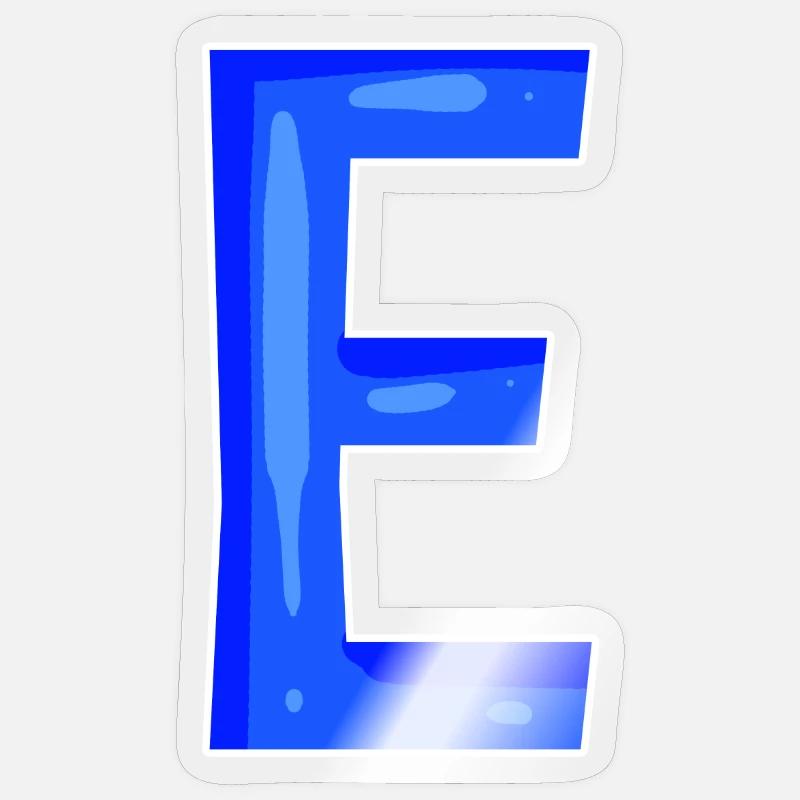 Point E - Initial point E - Sticker taille S (10 x 10 cm) - brillant transparent
