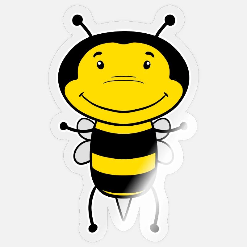Bee - Sticker size S (10 x 10 cm) - transparent glossy