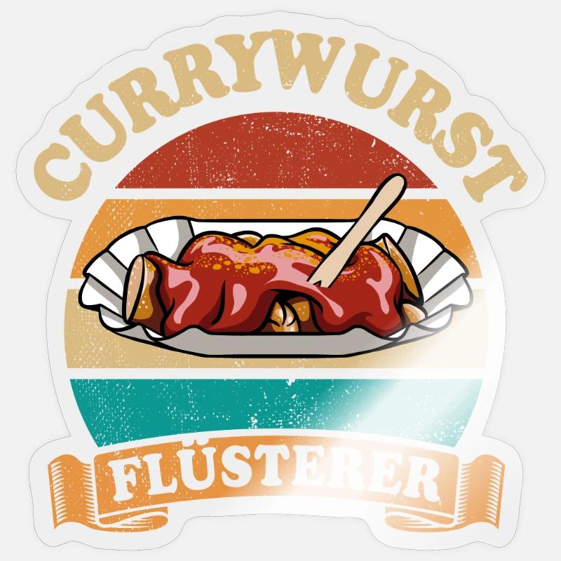Currywurst Flüsterer - Sticker Größe S (10 x 10 cm) - Transparent glänzend