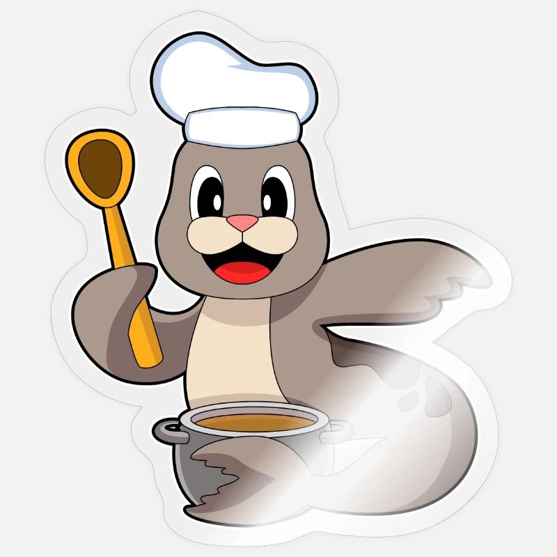 Marmite de phoque - Sticker taille S (10 x 10 cm) - brillant transparent