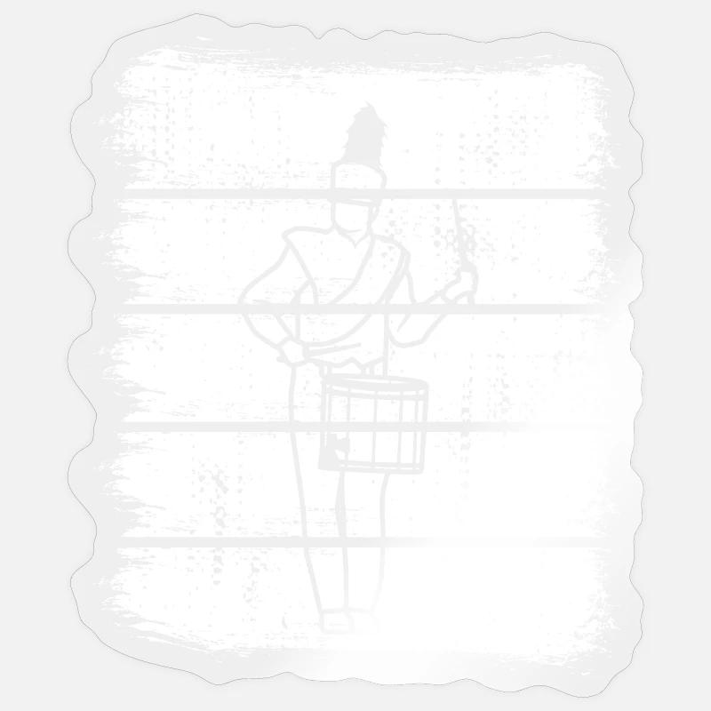 Drummer Sketch - Sticker size S (10 x 10 cm) - transparent glossy