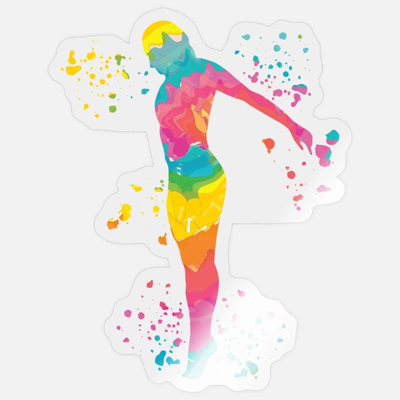 Synchronized Water Diver High Diver - Sticker size S (10 x 10 cm) - transparent glossy