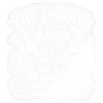 Mars 2005 anniversaire 2005 Mars meilleure année - Sticker taille S (10 x 10 cm) - brillant transparent - Devant
