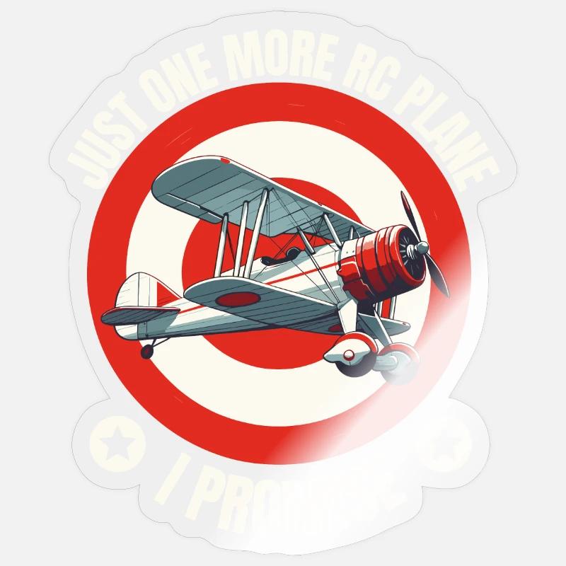 Remote Control Plane Modellflugzeug Modellbauer Sticker Größe S (10 x 10 cm)