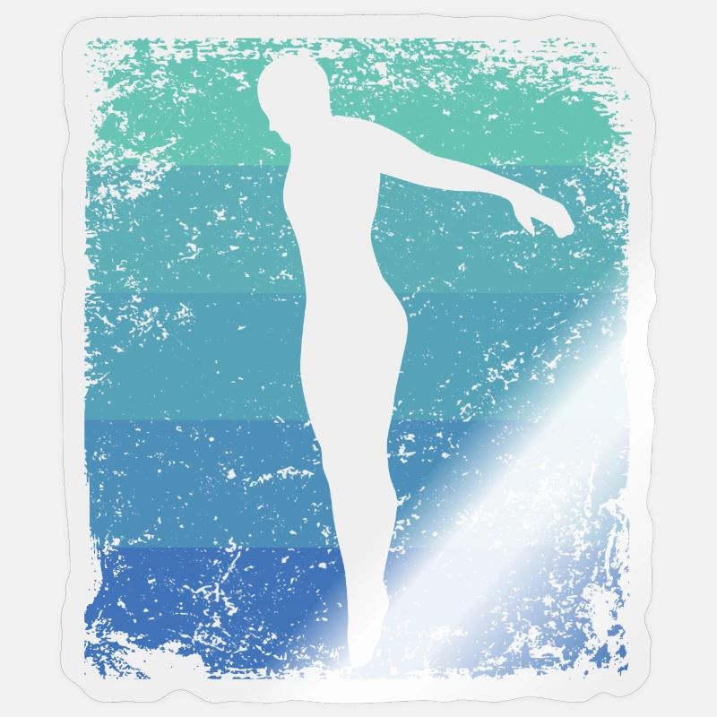 Synchronized Water Diver High Diver Sticker size S (10 x 10 cm)