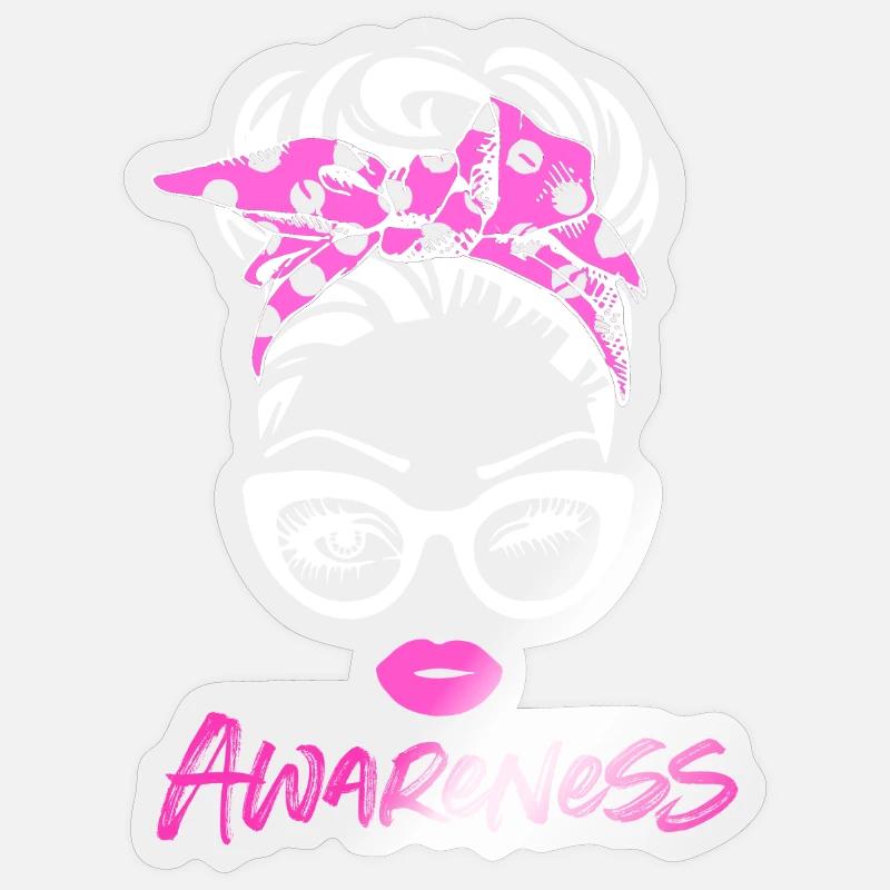 Brustkrebs Bewusstsein - Sticker Größe S (10 x 10 cm) - Transparent glänzend