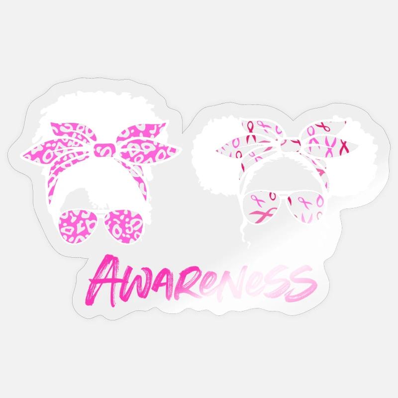 Brustkrebs Bewusstsein - Sticker Größe S (10 x 10 cm) - Transparent glänzend