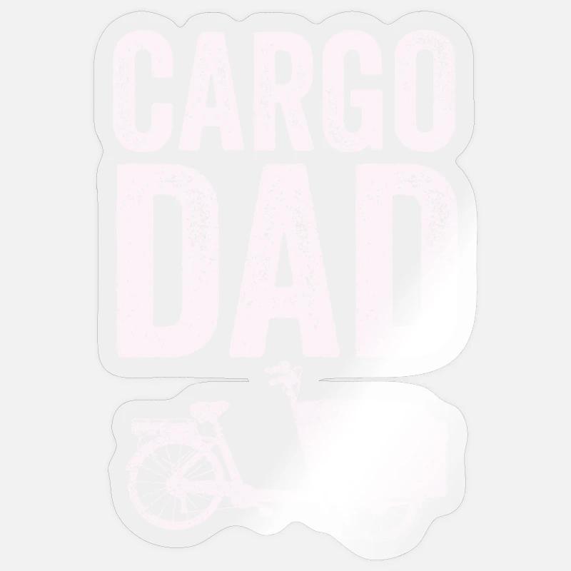 Cargo Dad Vélo Cargo Cargobike - Sticker taille S (10 x 10 cm) - brillant transparent