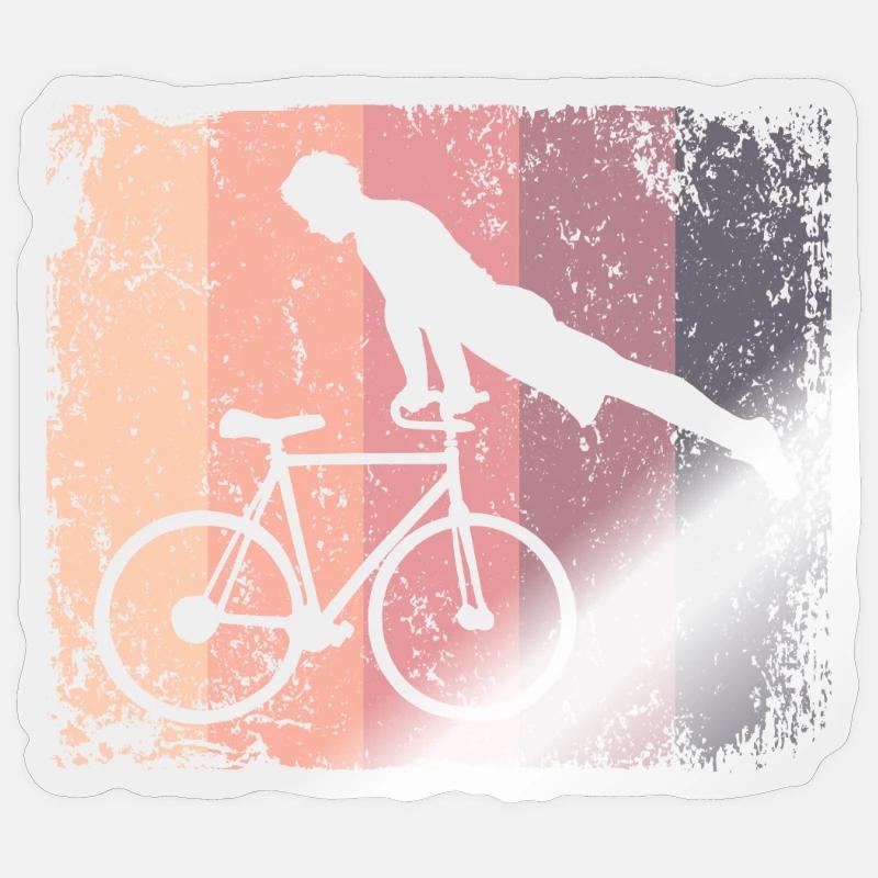 Kunstradfahren Kunstradfahrer - Sticker Größe S (10 x 10 cm) - Transparent glänzend
