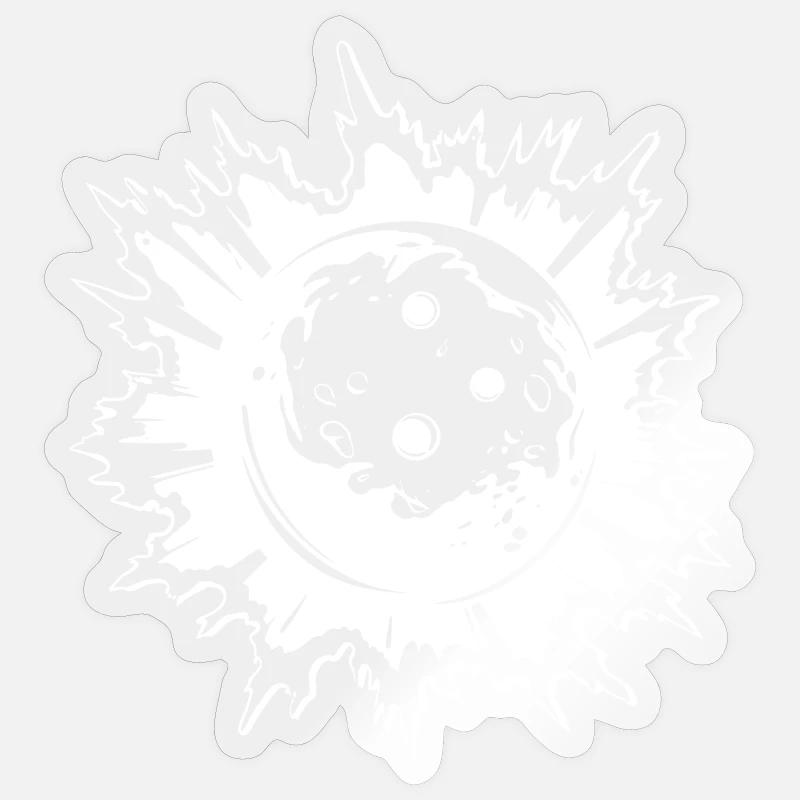 Dessin de bowling - Sticker taille S (10 x 10 cm) - brillant transparent