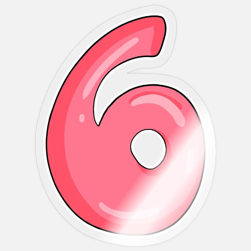 6 - Sticker Größe S (10 x 10 cm) - Transparent glänzend