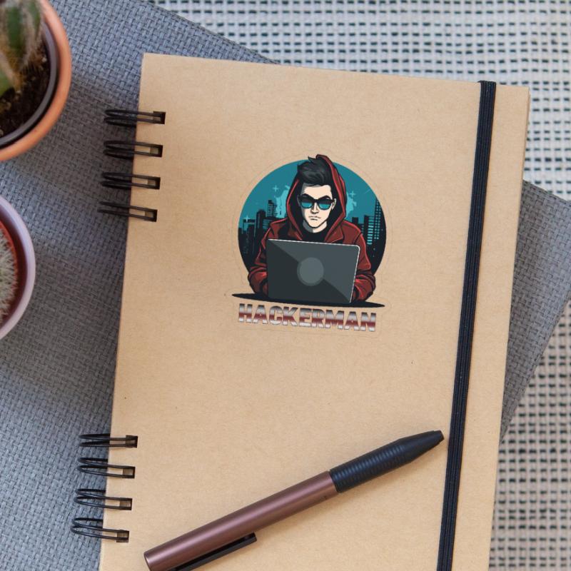 Cool Hacker Coding IT Specialist Hackerman Sticker Größe S (10 x 10 cm)