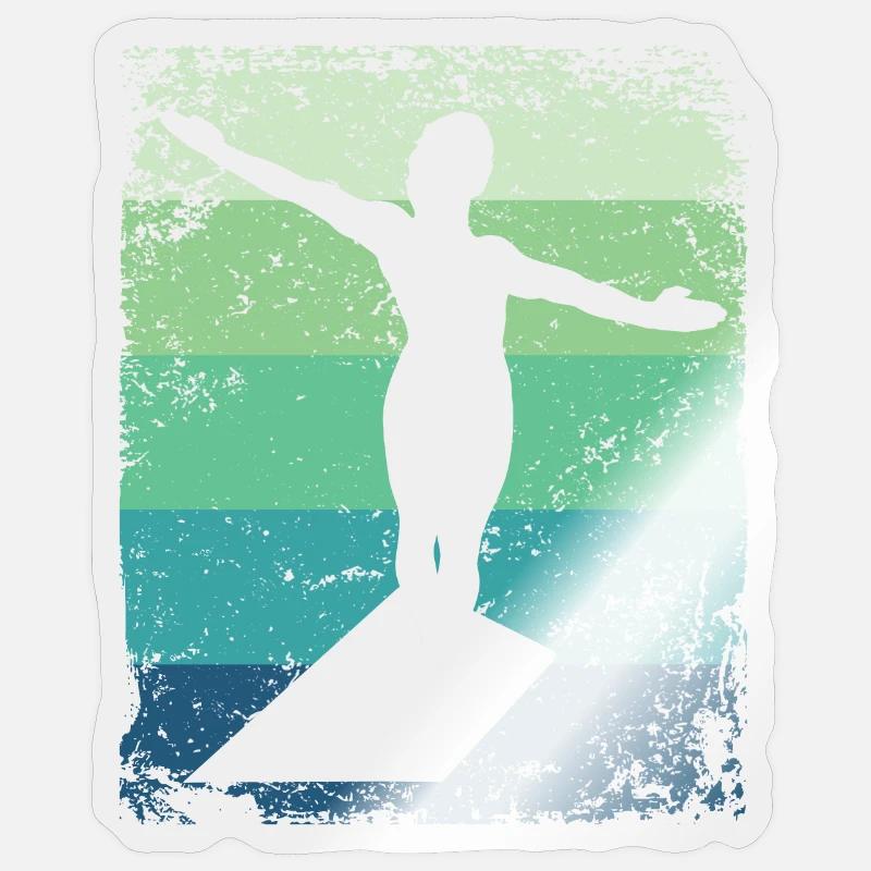 Synchronisierter Wassertaucher High Diver - Sticker Größe S (10 x 10 cm) - Transparent glänzend