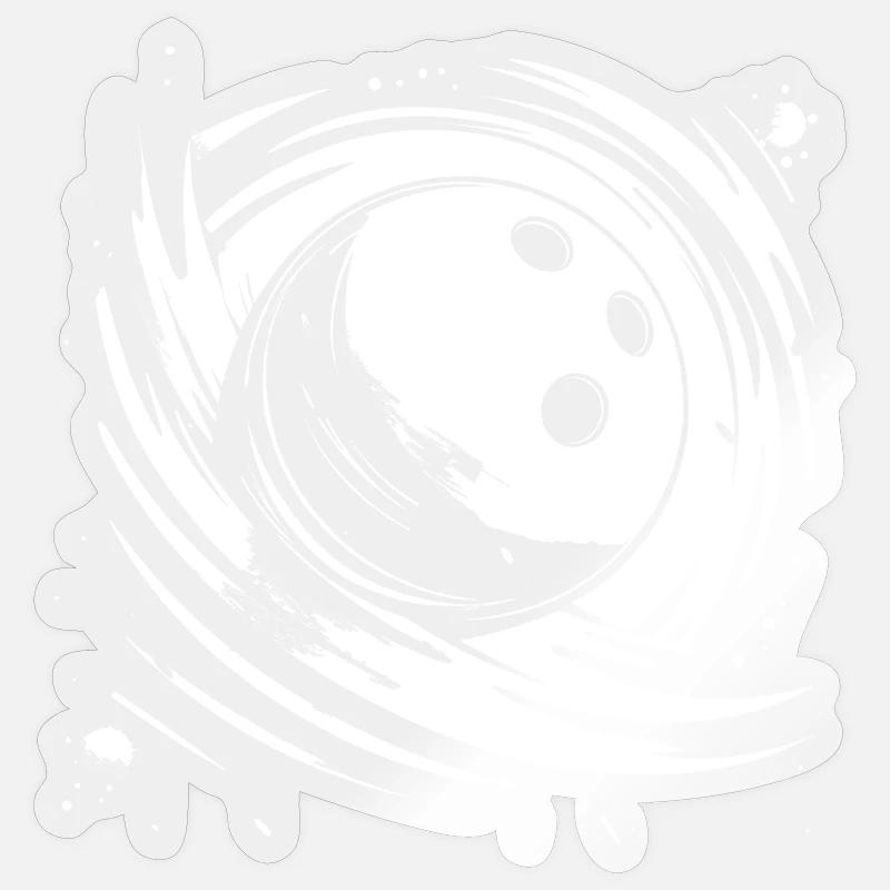 Bowling - Sticker size S (10 x 10 cm) - transparent glossy