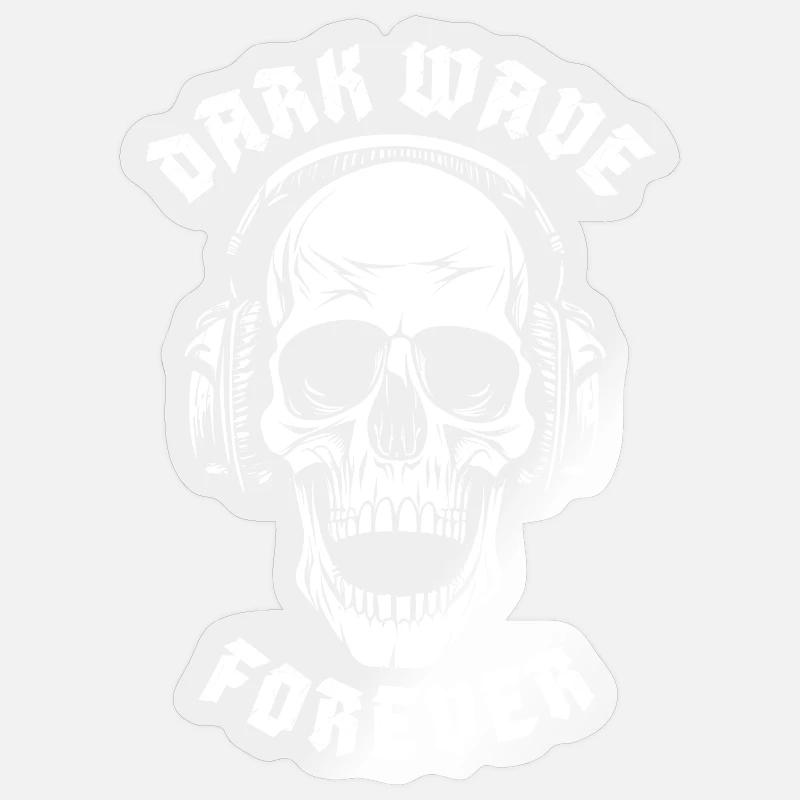 DARK WAVE FOREVER - Sticker Größe S (10 x 10 cm) - Transparent glänzend