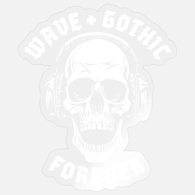WAVE + GOTHIC FOREVER - Sticker Größe S (10 x 10 cm) - Transparent glänzend