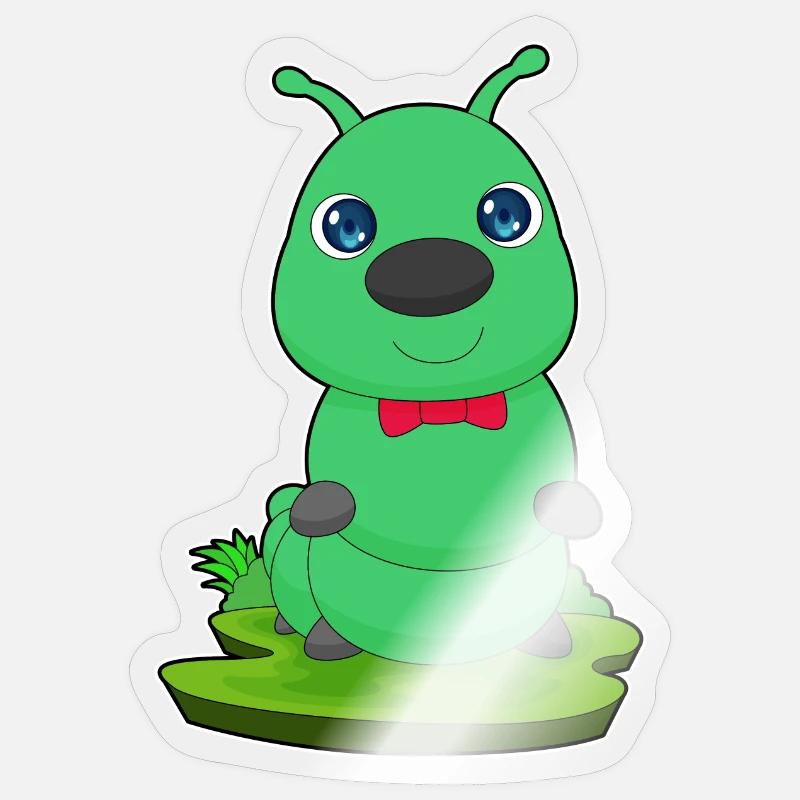 Caterpillar Loop - Sticker size S (10 x 10 cm) - transparent glossy