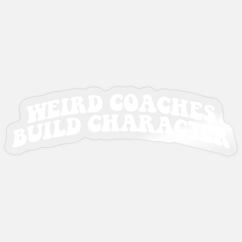 Seltsame Coaches Bilden Charakter Trainer - Sticker Größe S (10 x 10 cm) - Transparent glänzend