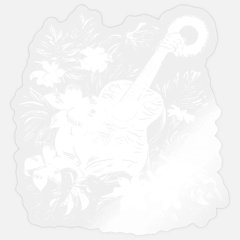 Guitar - Sticker size S (10 x 10 cm) - transparent glossy