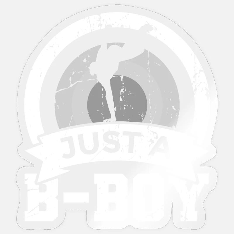 Nur ein B Boy - Sticker Größe S (10 x 10 cm) - Transparent glänzend