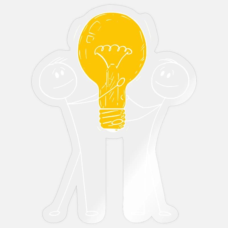 Inner light illuminate the outside - Sticker size S (10 x 10 cm) - transparent glossy