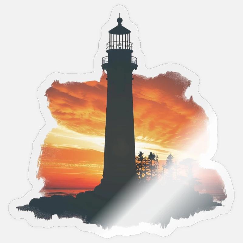 Lighthouse - Sticker size S (10 x 10 cm) - transparent glossy