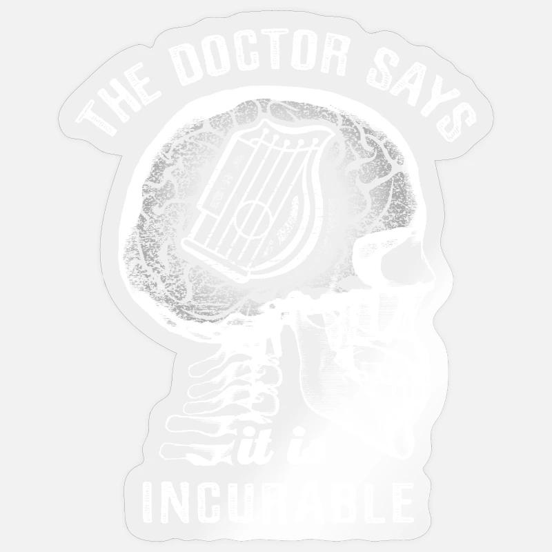 Le médecin dit que c’est incurable - cithare Sticker taille S (10 x 10 cm)